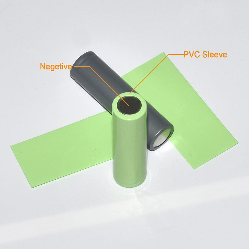 RockDIG 360 PCS 18650 Battery Sleeves Flat PVC Wrap Heat Shrink Tubing Tube(and 360 PCS Self-Adhesive Insulator Ring Cyan)