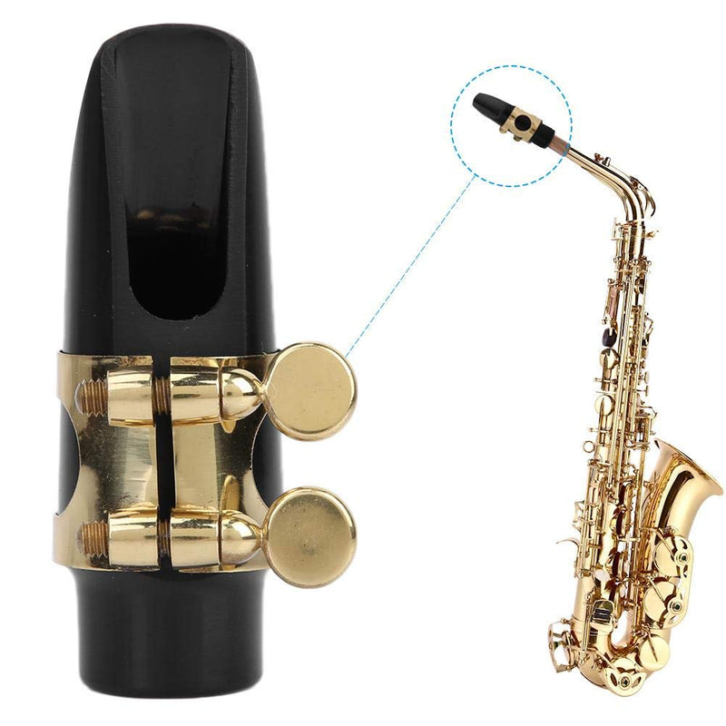 Bnineteenteam 4 in 1 Soprano Tenor Sax Saxophone Mouthpiece Set,Saxophone Mouthpiece Cap Reeds Neck Strap Mouthpiece