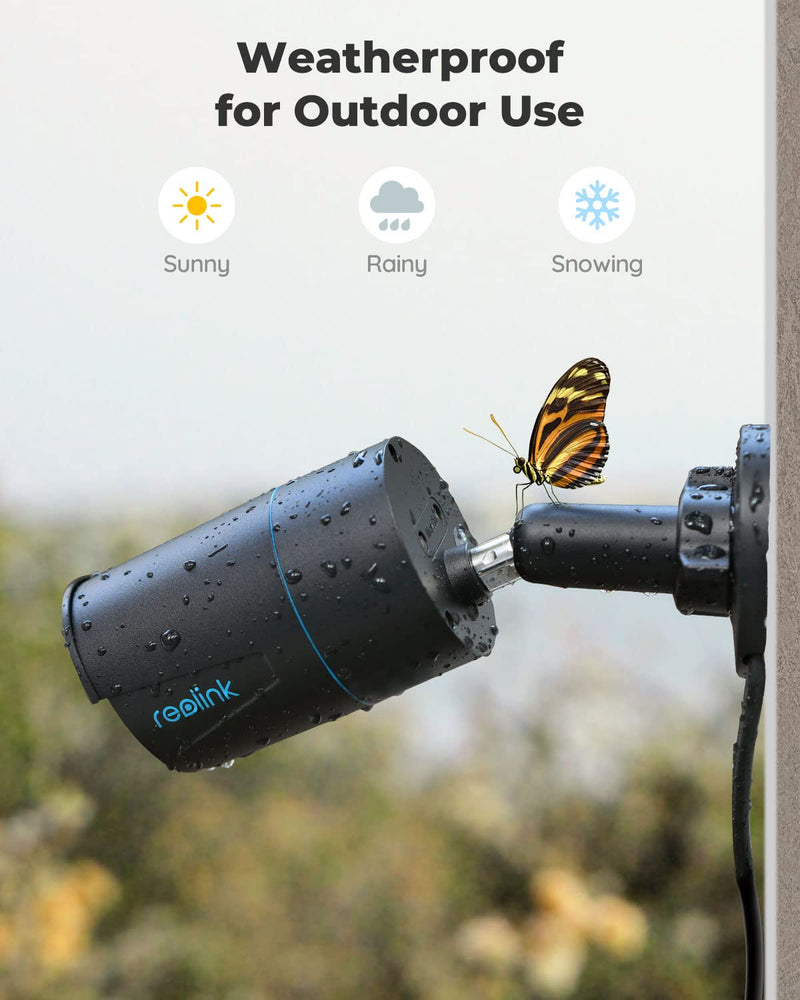 REOLINK Security IP Camera Outdoor, 5MP Home Surveillance Outdoor Indoor PoE Camera, Human/Vehicle Detection, 100Ft IR Night Vision, Work with Smart Home, Up to 256GB Micro SD Card, RLC-510A (Black) Black