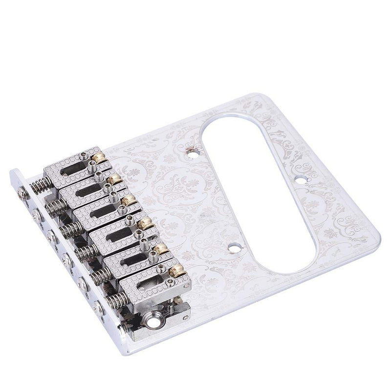 Guitar Bridge Zinc Alloy Guitar Roller Bridge Professional 6 String Saddle Bridge Plate for TL Telecaster Guitar Single Coil Pickup Hole