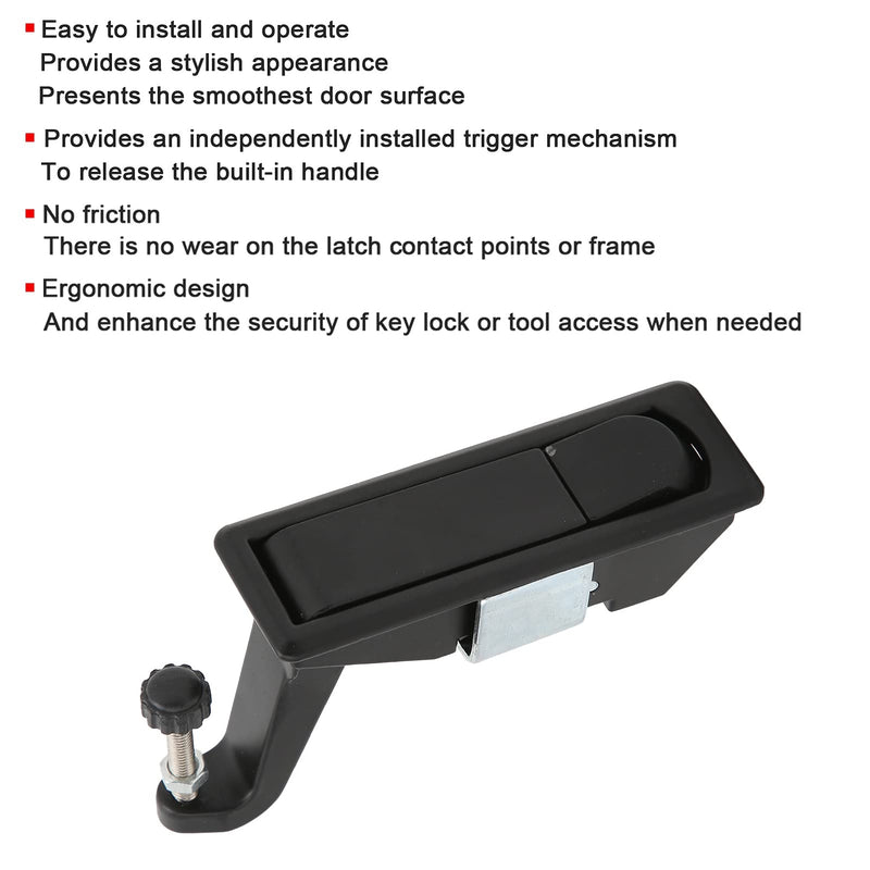 Compression Latch Lock Zinc Alloy Material,RV Cabinet Latch with Independently Installed Trigger Suitable for The Installation of RV Toolboxes, Boat Cabinets, Trailer Luggage Boxes(Black) Black