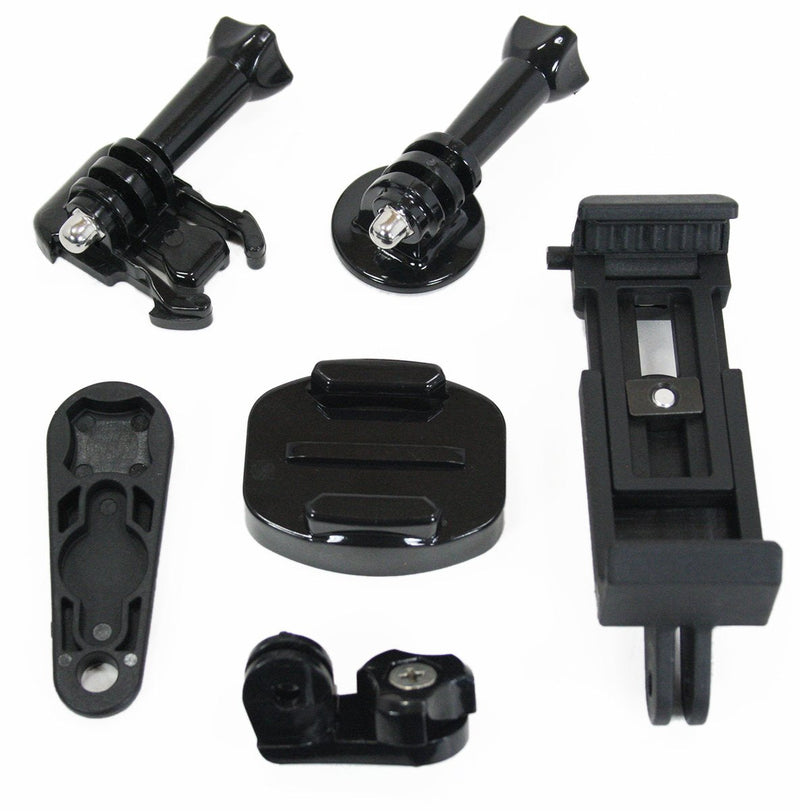 Action Mount® - Locking Smartphone Mount Accessory Setup. Tripod Adapters, Quick Clip, Screw Adapter, Spring Loaded Smartphone Holder, Wrench. (Phone Mount Setup) Phone Mount Setup