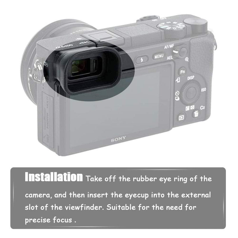 a6600 a6400 FDA-EP17 Viewfinder Eyepiece Eyecup Eye Cup for Sony A6600 A6400 a6400 a6600 Alpha 6400 Alpha 6600 Digital Camera[2Packs], Replace Eyepiece FDA-EP17 EP-17, Fire Rock Viewfinder Accessories