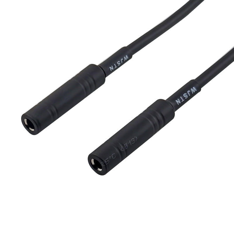WJSTN Right Angle 6.35 mm Male to 6.35 Female Adapter Gold Plated ¼ inch ts to ts Pancake Type Connectors Cable for Speaker Patch Guitar (TS Male to TS Female) TS Male to TS Female