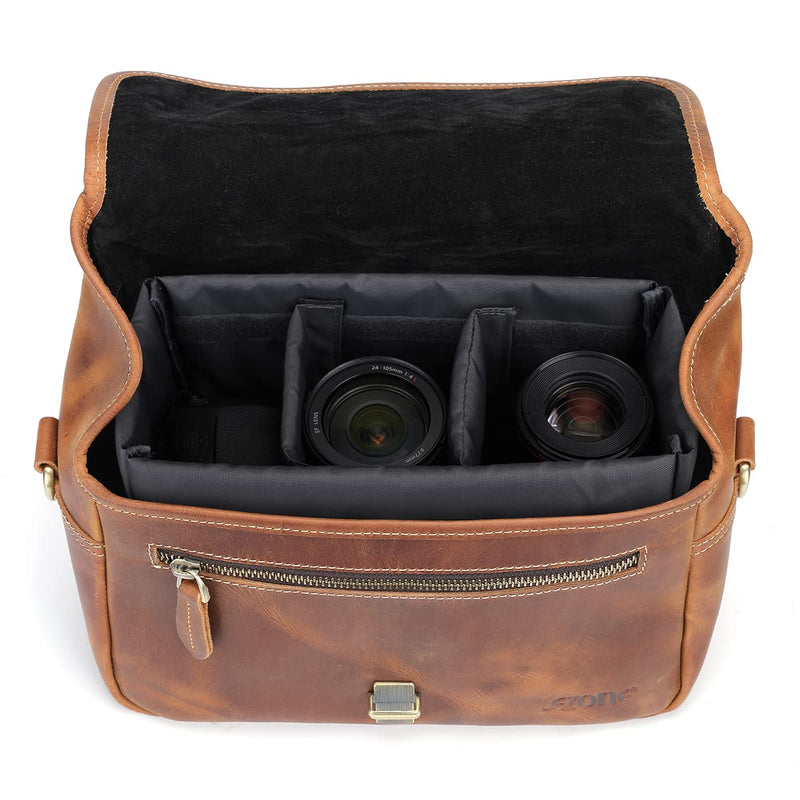 S-ZONE Water Resistant DSLR SLR Camera Insert Bag Camera Inner Case Bag with Handle for Sony, Canon, Nikon, Olympus Gray Upgraded 2.0 12'' x 9'' x 5'' with handle
