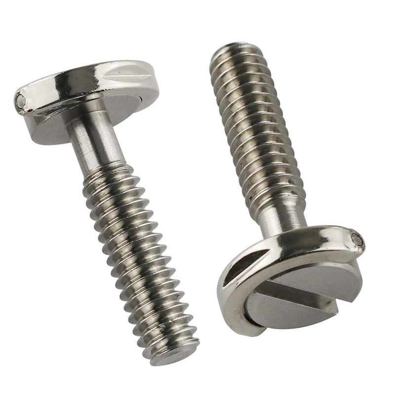 [AUSTRALIA] - E-outstanding D Ring Hinged Screw 2PCS 1/4-20 Thread D-Ring Stainless Steel Camera Fixing Screws for Camera Tripod Monopod QR Plate 26mm Length 