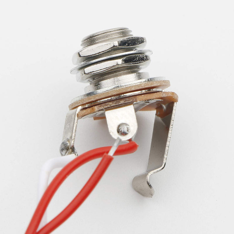 JIUWU Strat Guitar Wiring Harness Prewired 3x 500k Pots 1 Volume 2 Tone Control Knobs 5 Way Switch