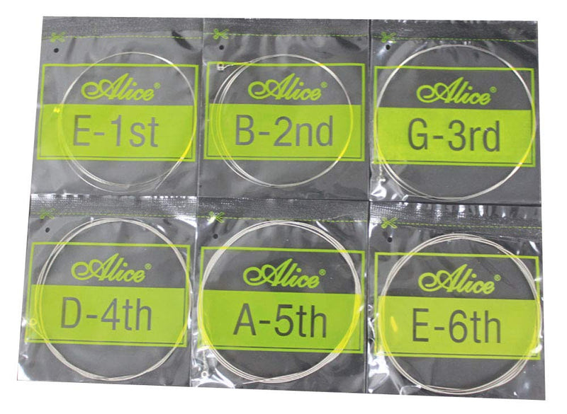 3 Packs Alice A506 Plated Steel Nickel Alloy Wound Electric Guitar Strings Extra Light (.008 .010 .015 .021 .030 .038) + 6pcs Guitar Picks