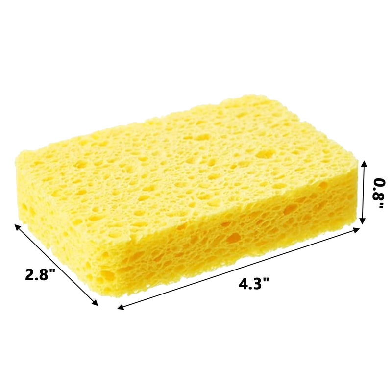 [AUSTRALIA] - Kitchen Sponges 6 pcs Multi-Use Heavy Duty Cellulose Scrub Sponge Dual-Sided Heavy Duty Cellulose Scrub Sponge Scratch Free Odor Resistant Easy to Dry and Reusable 4.3"x 2.8" x 0.8" 