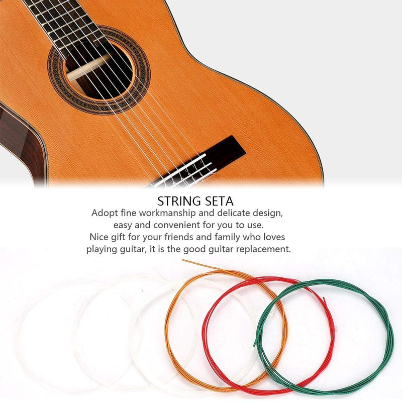 Dilwe Guitar Strings Set, 6Pcs/Set Metal Nylon Strings Replacement Part Accessory for Classic Acoustic Guitars