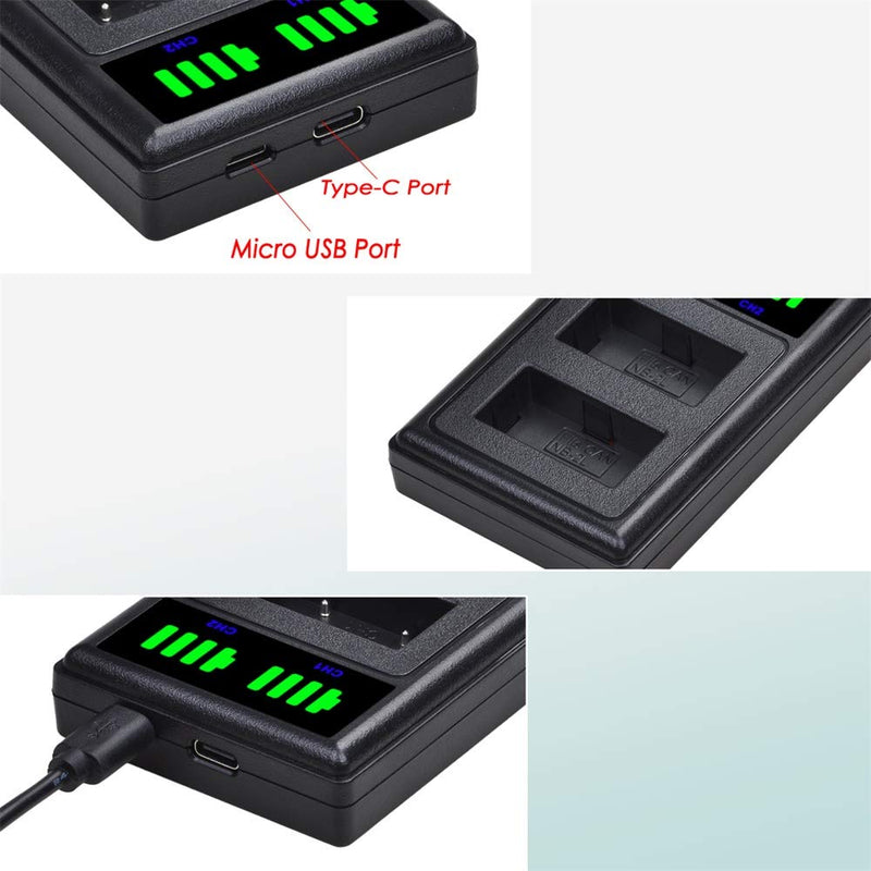 PowerTrust 3-Pack NB-2L NB-2LH Battery and NB2L Dual USB Charger for Canon DC301, DC310, DC320, DC330, DC410, DC420, Elura 40, 50, 60, 65, 70, 80, 85, 90, EOS 350D, 400D, Digital Rebel XT, XTi Camera