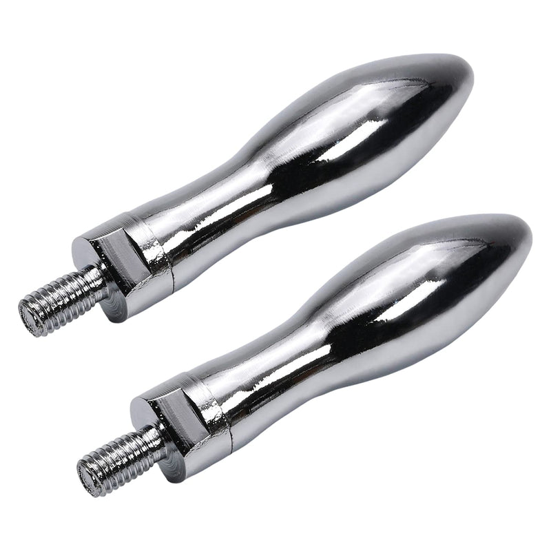 MroMax 2PCS Clamping Handles Screw Knobs Handgrips M8Threaded Steel Revolving Handle Grip Silver