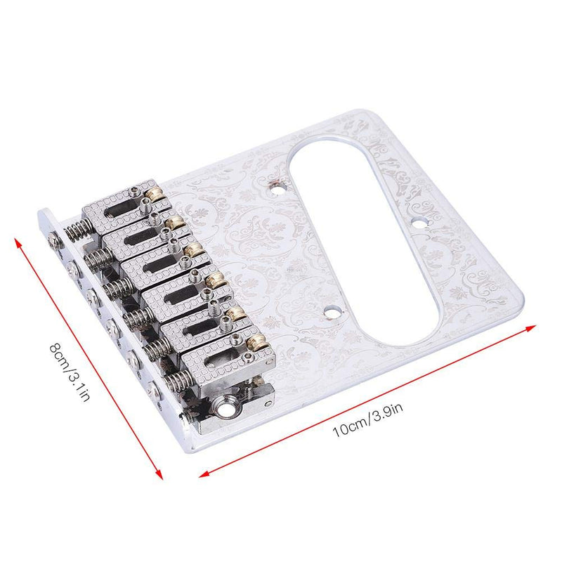 Guitar Bridge Zinc Alloy Guitar Roller Bridge Professional 6 String Saddle Bridge Plate for TL Telecaster Guitar Single Coil Pickup Hole