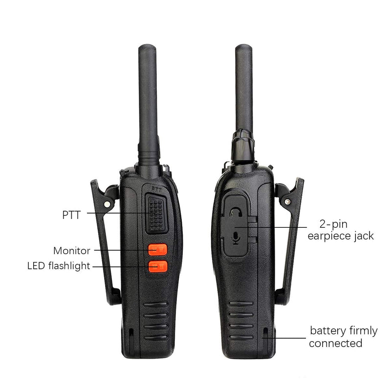 Retevis H-777 Walkie Talkie 16CH USB Rechargeable Long Range Flashlight Scan 2 Way Radio(1 Pack)