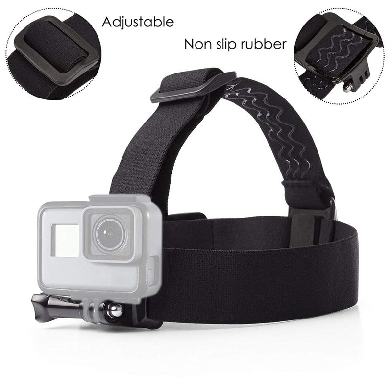 VVHOOY Action Camera Head Chest Strap Mount with Floating Handle Grip Compatible with Gopro Hero 10 9 8 7/Campark/AKASO EK7000 Brave 4 7 LE/HLS/GAMSOD/CAMWORLD/SJCAM/Fusiontec/Jadfezy Action Camera