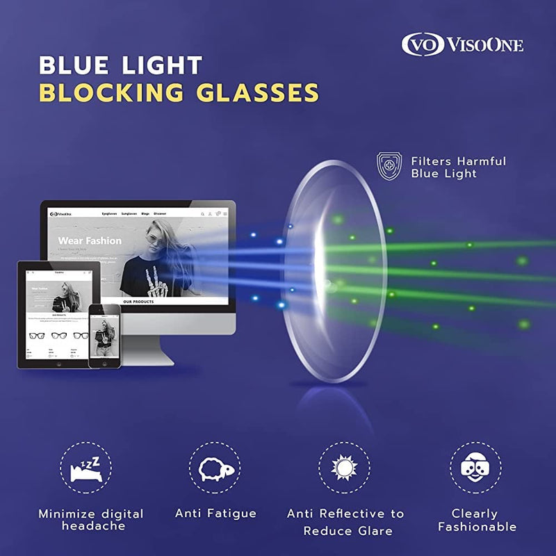 Blue Light Blocking Glasses Square with Anti Computer Glare for Gaming Reading Women and Men Black