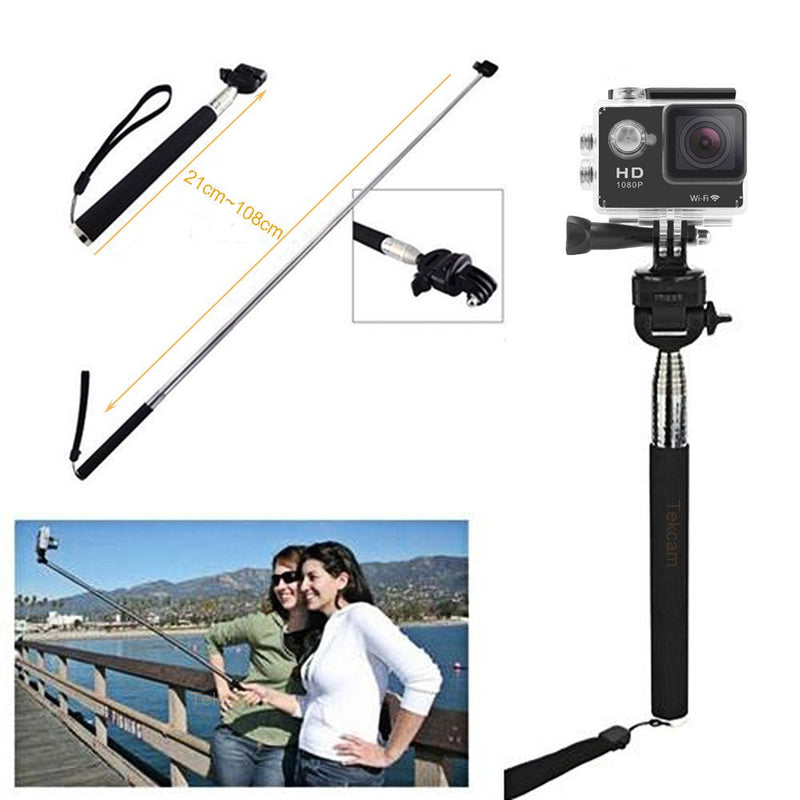 TEKCAM Action Camera Accessories Bundle Compatible with Gopro Hero 10 9 8 7/AKASO EK7000/V50/Brave 7LE Included Head Mount Chest Mount Strap Suction Cup Floating Hand Grip Bike Mount Handlebar