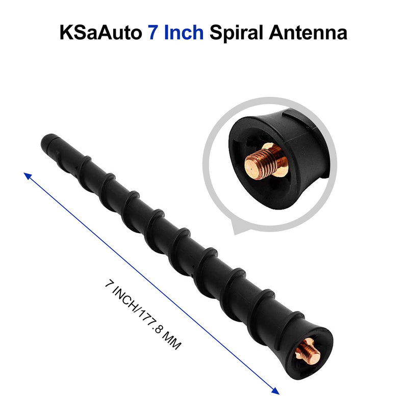 KSaAuto Spiral Antenna Compatible with 2000-2015 Toyota Prius Celica Corolla Matrix Yaris Hatchback - 7 inches AM/FM Radio Short Antenna Replacement