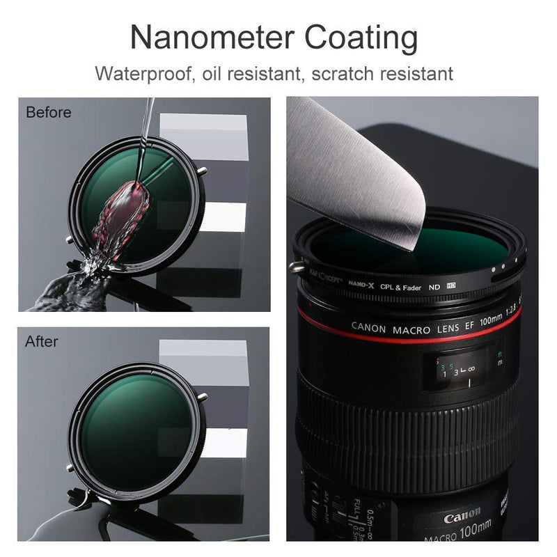 82mm Variable Fader ND2-ND32 ND Filter and CPL Circular Polarizing Filter for Canon RF 15-35mm f/2.8L is USM Lens & Canon RF 24-70mm f/2.8L is USM Lens (Now Includes 95mm Lens Cap)