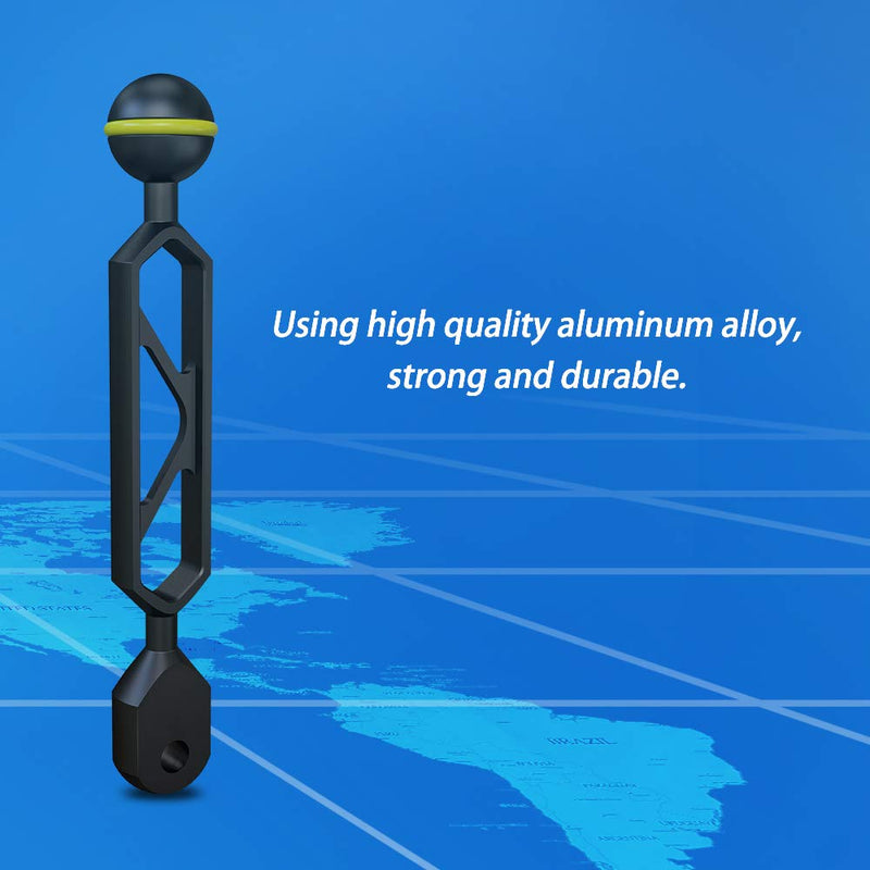 MEIKON luminum Alloy 6 Inch Dual Ball Arm for Underwater Photography Light Connection 6 inch YS Ball Arm