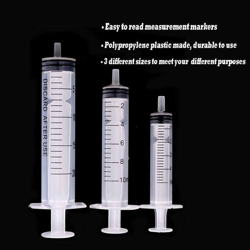 30 Pack 5ml/10ml/20ml Syringe, Buytra Plastic Syringe with Luer Slip Tip, No Needle, Non Sterile- Ideal for Measuring or Transfering Tiny Amount of Liquids(Without Cap)