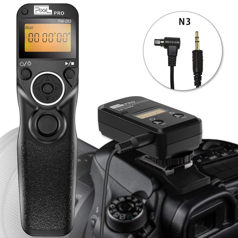 Wireless Shutter Remote Compatible for Canon, Shutter Remote Control Wireless Remote Shutter Release Timer Control Compatible for Canon EOS 5D, 5D Mark II, 5D Mark III, 6D, 7D, 7D Mark II, 50D, D2000 TW-283 N3 for Canon