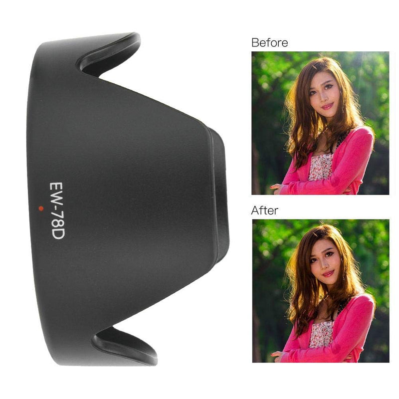 Pomya Flower Lens Hood for Canon, ABS Mount Lens Hood Replacement for Canon EF-S 18-200mm f/3.5-5.6 is Lens