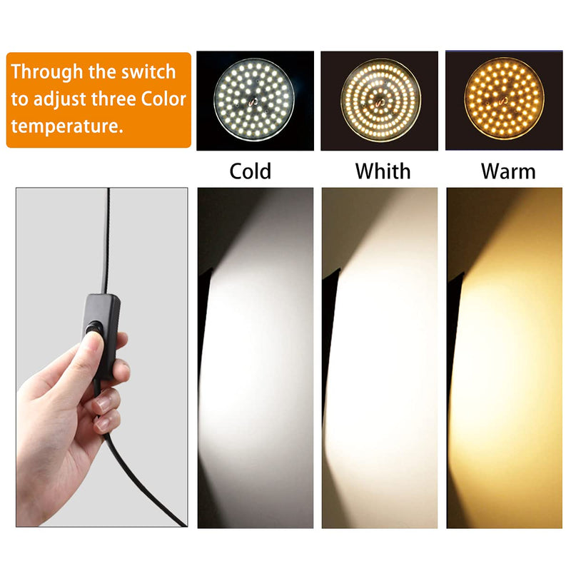 Aqirui 2 x 85W Light Bulb Dimmable Tricolor LED Bulbs 5500K Spiral Softbox Bulb in E27 Socket for Photography Photo Video Studio Lighting 2 Pack