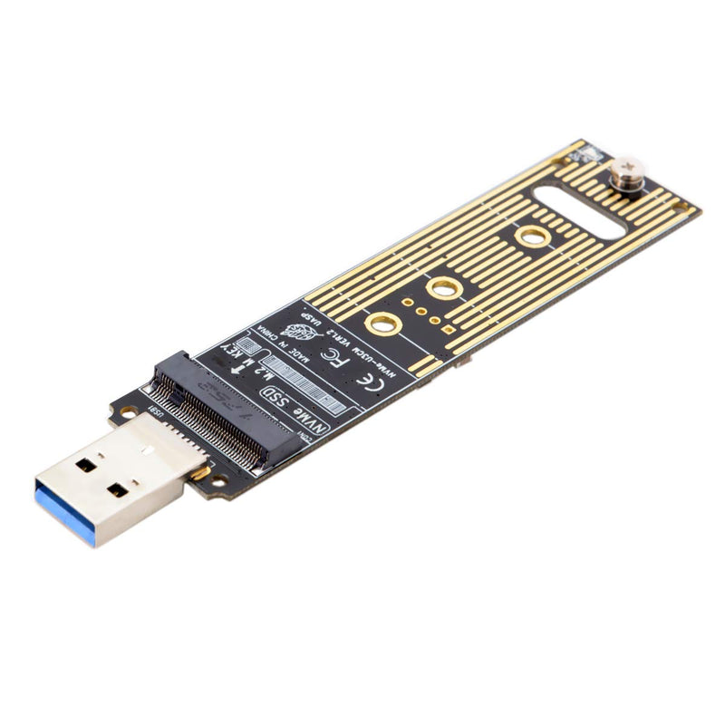 CY USB 3.0 to Nvme M-Key M.2 NGFF SSD External PCBA Conveter Adapter Card Flash Disk Type Black without Cover