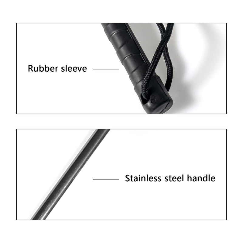 Cheerock 2Pcs Marching Bass Drum Mallets Timpani Percussion Mallet Felt Mallets Sticks with Stainless Steel Non-slip Handle,Band Accessory 12.6Inch
