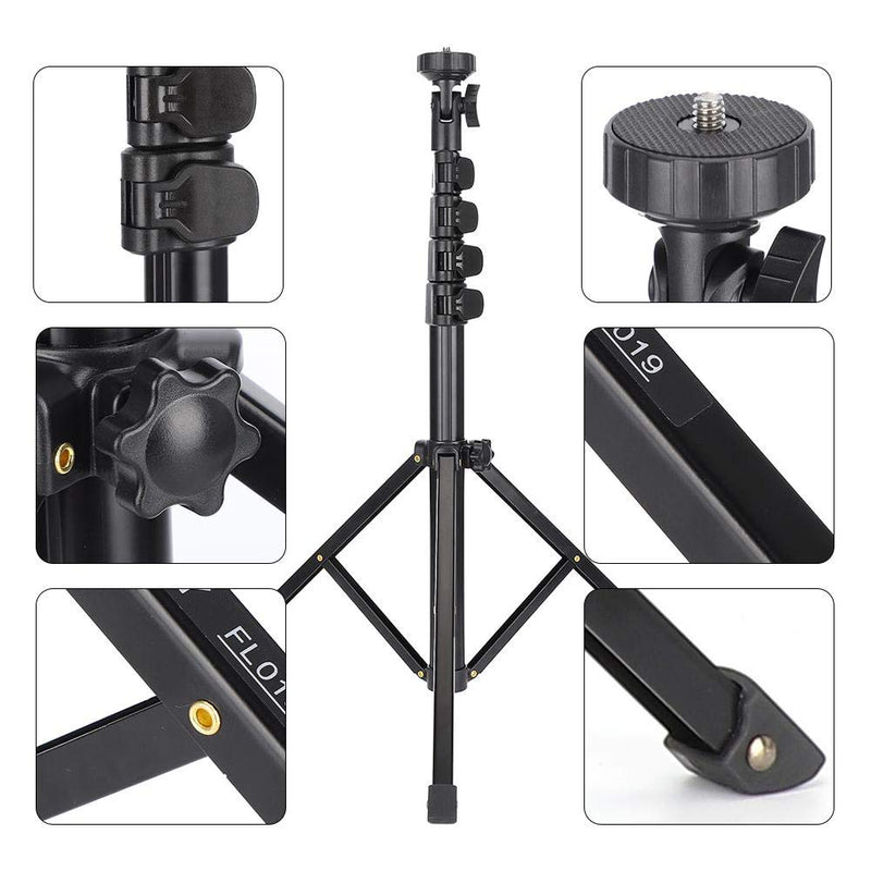 [AUSTRALIA] - FL019 Light Stand Photography Photo Studio Light Stands for Video Aluminum Alloy Black Multifunction Adjustable Light Stand Mobile Phone Live Bracket Photograph Tripod 