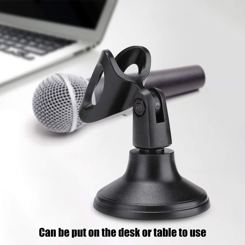 Vbestlife Microphone Stand, Desktop Shockproof Adjustable Microphone Holder Base for Network Broadcast, Sing Online, Home, Stage