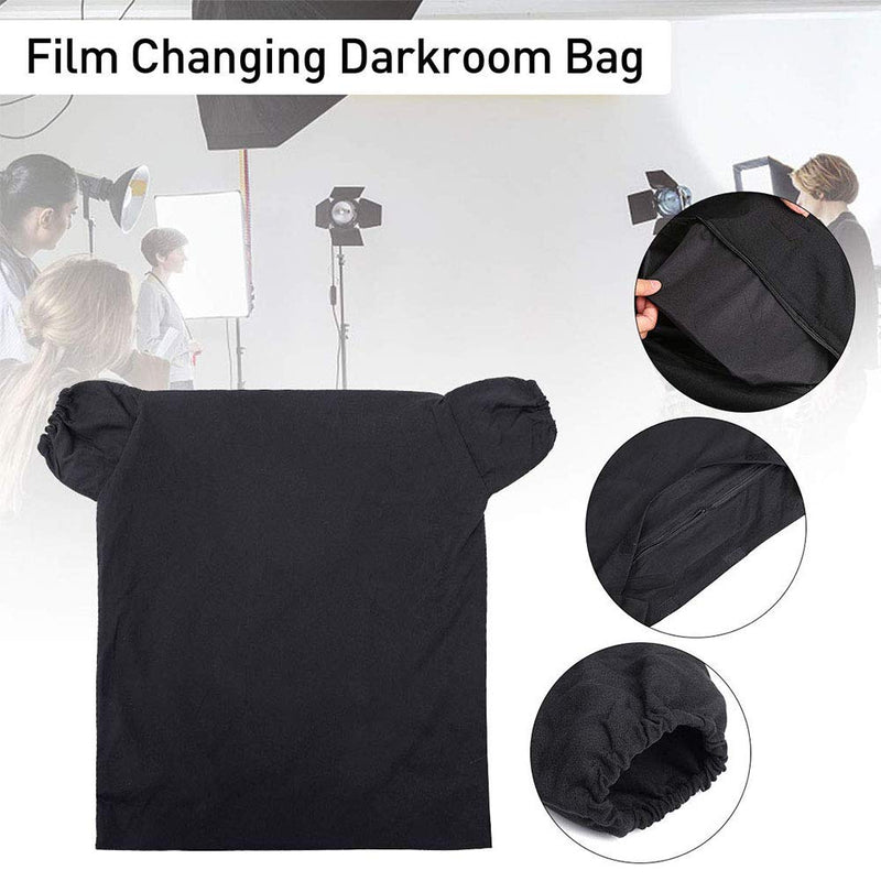 Darkroom Film Changing Developing Bag Light-Proof Dual Layer Zipper Anti Static Darkroom Film Processing Equipment