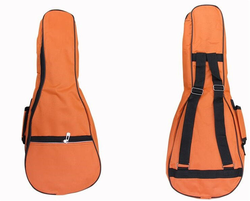 Ukuee Colourful Waterproof Ukulele Case with 5MM Sponge Padding Adjustable Shoulder Strap 26 Inch Orange