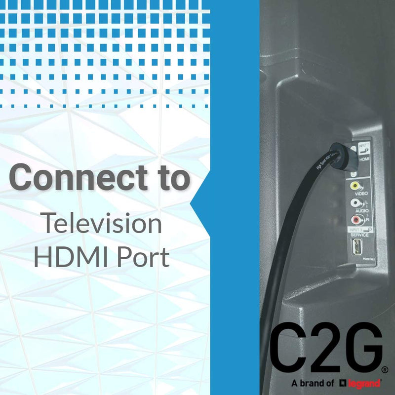 C2G HDMI Cable, 4K, High Speed HDMI Cable, Ethernet, 60Hz, In Wall HDMI Cable, CL2, 3 Feet (0.91 Meters), Black, Cables to Go 50625 3ft