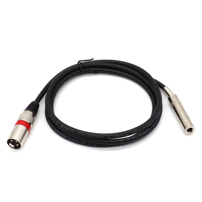 [AUSTRALIA] - SiYear 6.35 mm 1/4" Female to XLR Male Adapter Cable,Quarter inch TS/TRS to XLR 3 Pin Interconnect Cable (5Feet-1.5M) 6.35F-XLRM-1.5M 