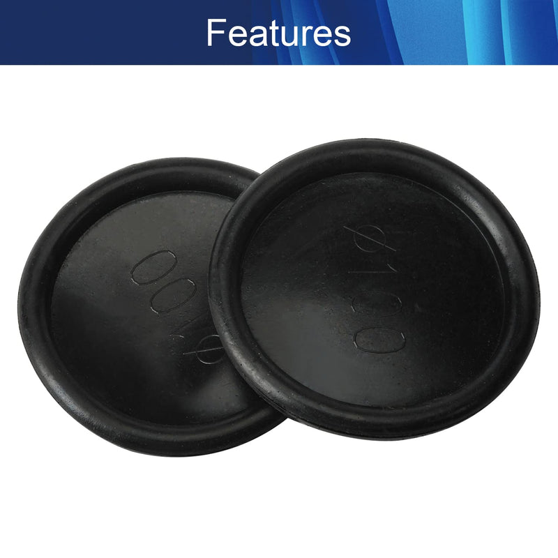 Jutagoss 5 PCS Rubber Grommet Mounting Dia 100mm Oil Resistant Armature Rubber Grommets for Wiring Cable Black 100mm 5pcs