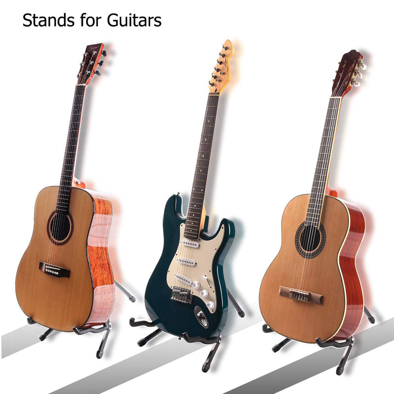 Extremely Foldable A Frame Guitar Stand for Acoustic Electric Guitar Stands Floor Easy to Carry Mini stand with Accesssories Tunner and Picks by Smiger PFC15 KITS