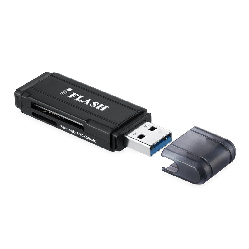 [2 Pack] iFlash USB 3.0 Dual Slot MicroSD - MicroSDHC - MicroSDXC - SDHC - SDXC Card Reader/Writer - Support SanDisk Kingston 256GB 128GB 64GB 32GB UHS-I Micro SDXC SDHC, Ultra/Extreme Speed 2 Pack