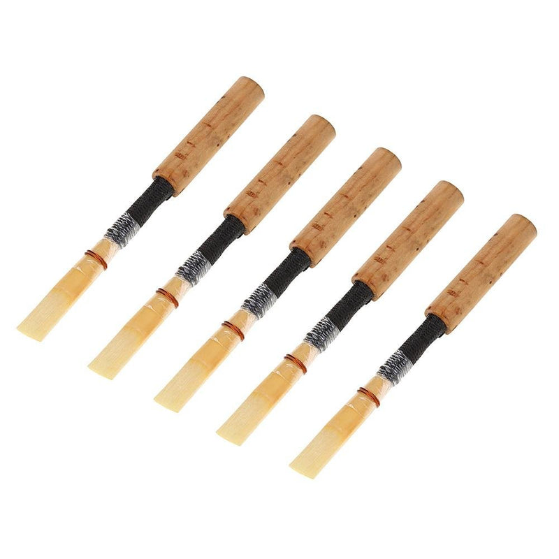 5Pcs Oboe Reeds, Medium Soft Handmade Oboe Reeds with Transparent Tube Sleeve Woodwind Instrument Accessories