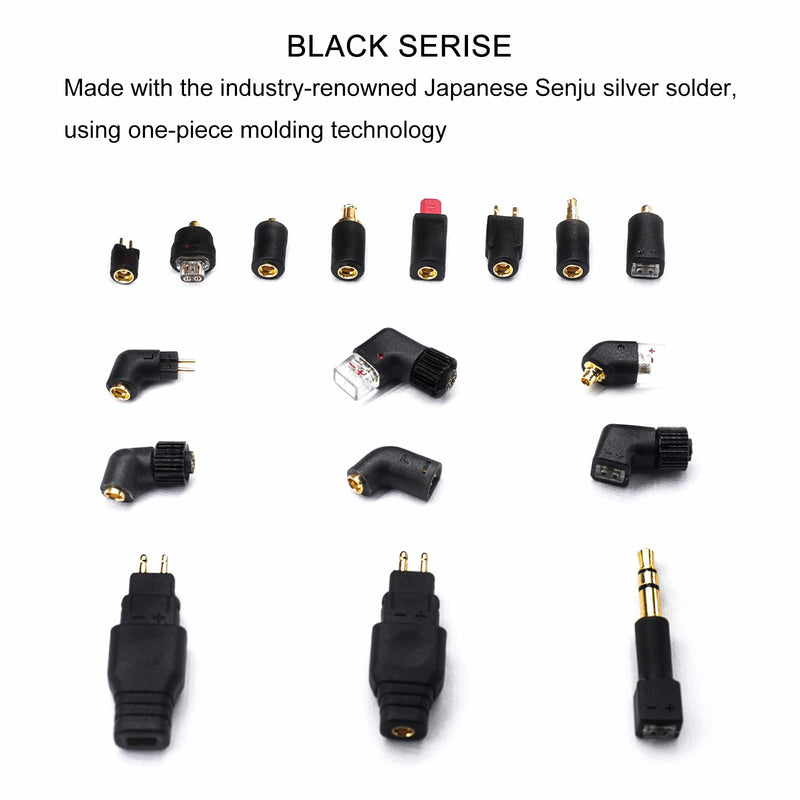 [AUSTRALIA] - OKCSC MMCX Cable to IE40Pro(Earphone Side) Adapter Work for MMCX Cable Connected to SENNHEISER IE40 PRO IE 100 Pro Single Plug Earbuds Adapter Black 
