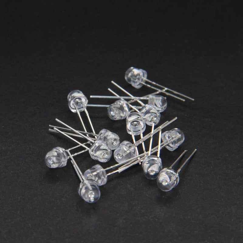 Othmro 1000PCS DC 3.0-3.4V 20mA 5mm Straw Hat Head Dia Blue LED Lamp Light Emitting Diodes