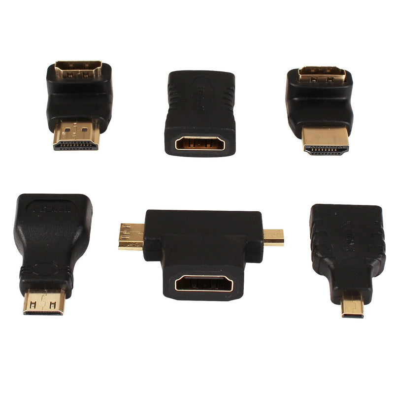 WAWPI Hdmi Cable Adapters 6pack MiniHdmi or Micor Hdmi or Male fmale