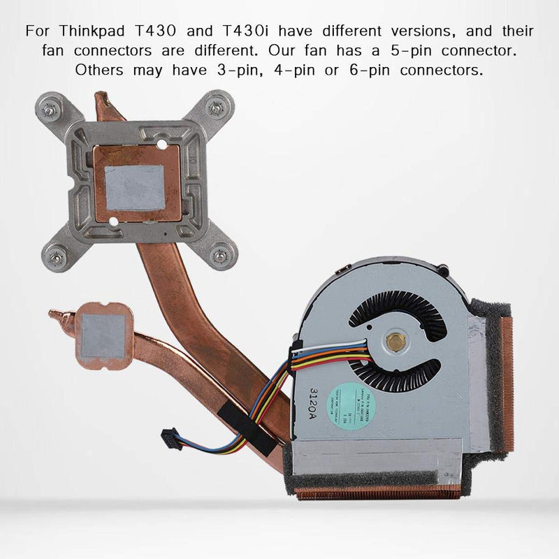 Replacement CPU Cooling Fan Compatible with T430 Series, New CPU Cooling Heatsink Fan for T430,5-pin, Fast Heat Dissipation,with Maintenance and Disassembly Tools