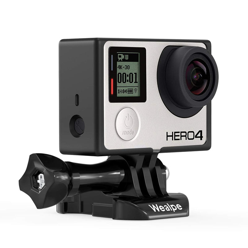 Wealpe Frame Mount Housing Case Compatible with GoPro Hero 4, 3+, 3 Cameras with Protective Lens Cover