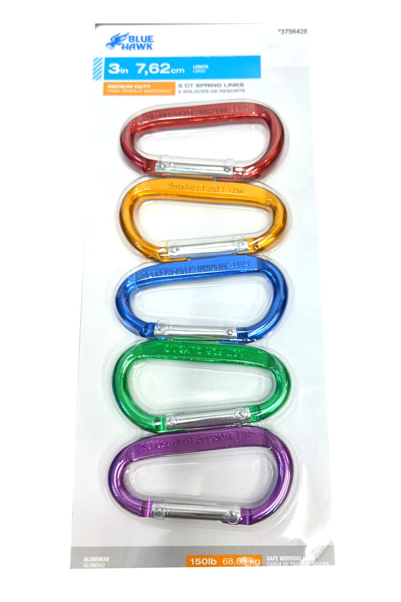 Blue Hawk Spring snap Links for Pets, Luggage, Camping, etc