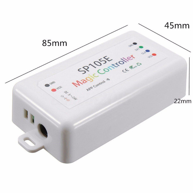 [AUSTRALIA] - RGBZONE Wireless Bluetooth Magic Dream Color LED Light Controller DC5V-24V SP105E iOS/Android APP for WS2811 WS2812B WS2801 SK6812 Individually Addressable Programmable LED Pixel Module Panel Lamp 