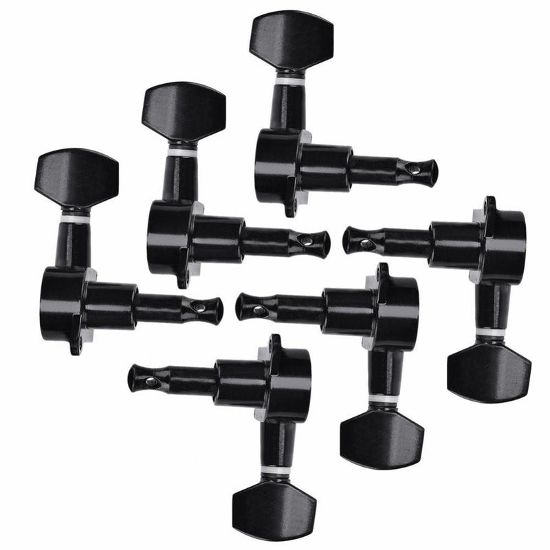 3L3R Guitar Tuning Pegs, Black Enclosed Locking Tuners Zinc Alloy Square Machine Heads …