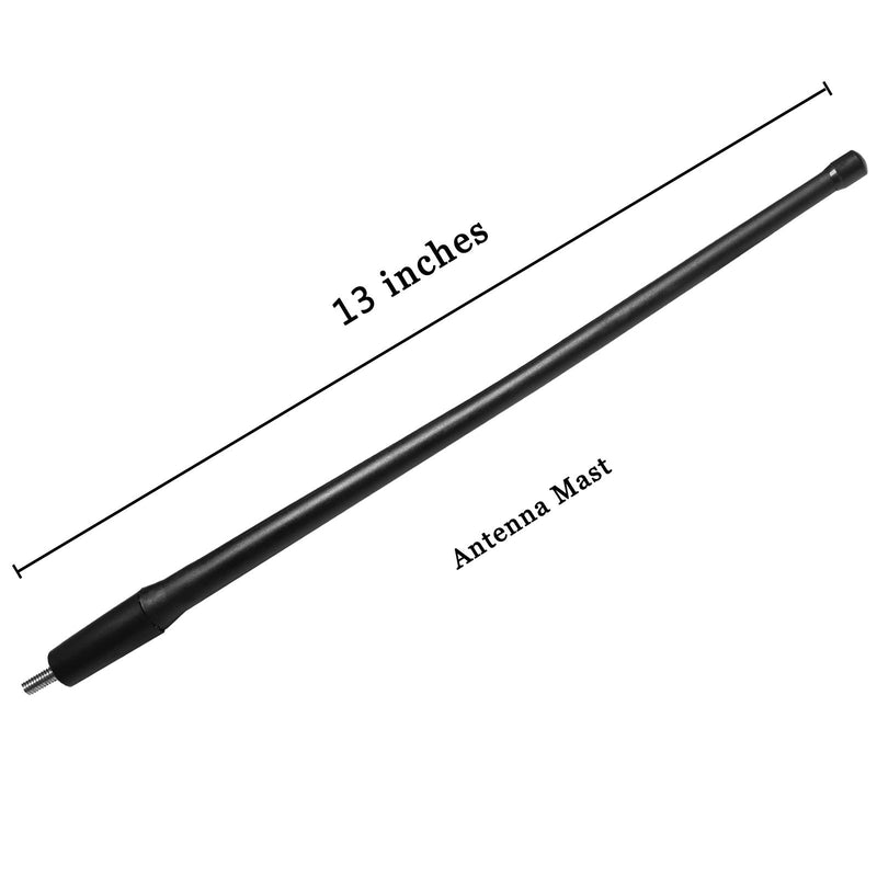 JAPower Replacement Antenna Compatible with Dodge Avenger 2011-2015 | 13 inches-Black Black