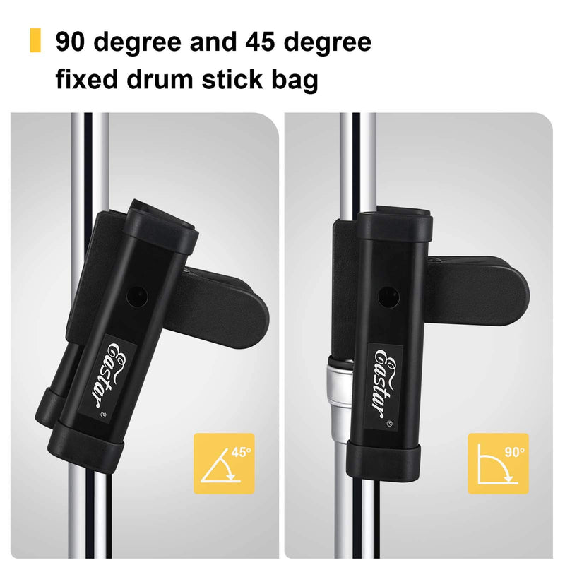 Eastar Drumstick Holder, EST-007B Drum Sticks Holder Floor for Drum Set Clamp On Drum Stick Holder Clip on Depot for 2 Pairs